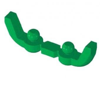 PATRICE OCLUZALA  2/bara, NORMAL 2.5, CURBA, PLASTIC, VERDE